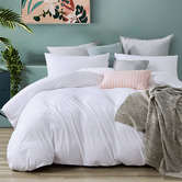 Violette Casa White Wonder Jersey Cotton Quilt Cover Set