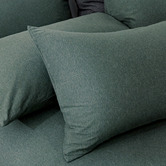 Violette Casa Forest Green Wonder Jersey Cotton Quilt Cover Set