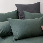 Violette Casa Forest Green Wonder Jersey Cotton Quilt Cover Set