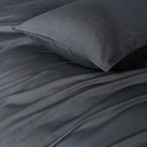 Violette Casa Charcoal Ava Vintage Washed Cotton Quilt Cover Set