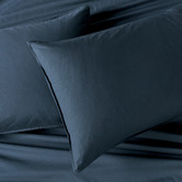 Violette Casa Dark Indigo Ava Vintage Washed Cotton Quilt Cover Set