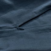 Violette Casa Dark Indigo Ava Vintage Washed Cotton Quilt Cover Set