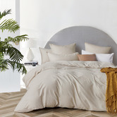 Violette Casa Natural Ava Vintage Washed Cotton Quilt Cover Set