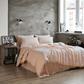 Violette Casa Pink Clark French Linen Quilt Cover Set