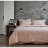 Violette Casa Pink Clark French Linen Quilt Cover Set