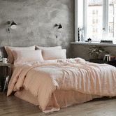 Violette Casa Pink Clark French Linen Quilt Cover Set