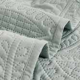 Violette Casa Sage Quilted Violette Casa Microfibre Coverlet Set