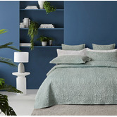 Violette Casa Sage Quilted Violette Casa Microfibre Coverlet Set