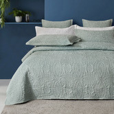 Violette Casa Sage Quilted Violette Casa Microfibre Coverlet Set