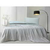 Violette Casa Blue &amp; Grey Ice Cooling Reversible Summer Comforter