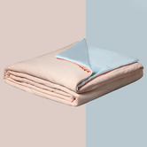 Violette Casa Orange &amp; Blue Ice Cooling Reversible Summer Comforter