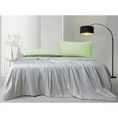 Violette Casa Green &amp; Grey Ice Cooling Reversible Summer Comforter