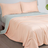 Violette Casa Orange &amp; Blue Ice Cooling Reversible Summer Comforter