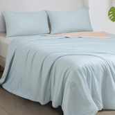 Violette Casa Orange &amp; Blue Ice Cooling Reversible Summer Comforter