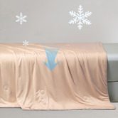 Violette Casa Orange &amp; Blue Ice Cooling Reversible Summer Comforter