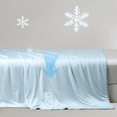Violette Casa Orange &amp; Blue Ice Cooling Reversible Summer Comforter