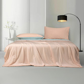 Violette Casa Orange &amp; Blue Ice Cooling Reversible Summer Comforter
