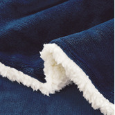 Violette Casa Navy Blue Dania Teddy Sherpa Quilt Cover Set