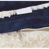 Violette Casa Navy Blue Dania Teddy Sherpa Quilt Cover Set