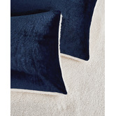 Violette Casa Navy Blue Dania Teddy Sherpa Quilt Cover Set