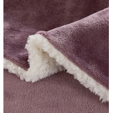 Violette Casa Mauve Dania Teddy Sherpa Quilt Cover Set