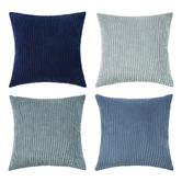 Violette Casa 4 Piece Ardian Corduroy Velvet Cushion Cover Set