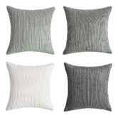 Violette Casa 4 Piece Ardian Corduroy Velvet Cushion Cover Set