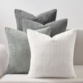 Violette Casa 4 Piece Ardian Corduroy Velvet Cushion Cover Set