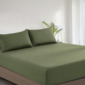 Violette Casa Ava Vintage Washed Cotton Fitted Sheet Set