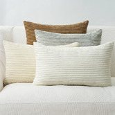 Violette Casa 4 Piece Ardian Corduroy Velvet Lumbar Cushion Cover Set