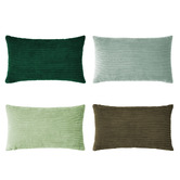 Violette Casa 4 Piece Ardian Corduroy Velvet Lumbar Cushion Cover Set