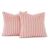 Violette Casa Vavoca Embossed Faux Fur Cushion Covers