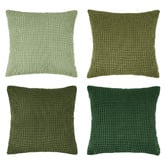 Violette Casa 4 Piece Corn Grain Cuthbert Velvet Cushion Cover Set