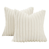 Violette Casa Vavoca Embossed Faux Fur Cushion Covers