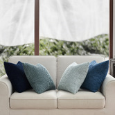 Violette Casa 4 Piece Corn Grain Cuthbert Velvet Cushion Cover Set