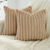 Violette Casa Vavoca Embossed Faux Fur Cushion Covers
