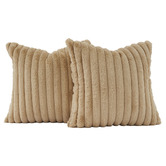 Violette Casa Vavoca Embossed Faux Fur Cushion Covers