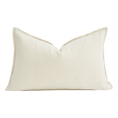 Violette Casa Pipetio Linen &amp; Cotton Lumbar Cushion Covers