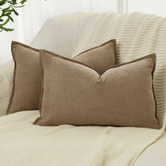 Violette Casa Pipetio Linen &amp; Cotton Lumbar Cushion Covers