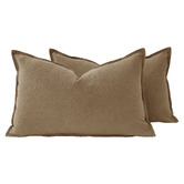 Violette Casa Pipetio Linen &amp; Cotton Lumbar Cushion Covers