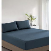 Violette Casa Ava Vintage Washed Cotton Fitted Sheet Set