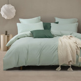 Violette Casa Sage Ava Washed Cotton Quilt Cover Set