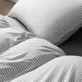 Violette Casa Grey Wonder Jersey Cotton Quilt Cover Set