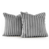 Violette Casa Vavoca Embossed Faux Fur Cushion Covers