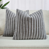 Violette Casa Vavoca Embossed Faux Fur Cushion Covers