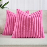 Violette Casa Vavoca Embossed Faux Fur Cushion Covers
