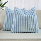 Violette Casa Vavoca Embossed Faux Fur Cushion Covers