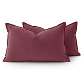 Violette Casa Pipetio Linen &amp; Cotton Lumbar Cushion Covers