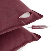 Violette Casa Pipetio Linen &amp; Cotton Lumbar Cushion Covers