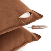 Violette Casa Pipetio Linen &amp; Cotton Lumbar Cushion Covers